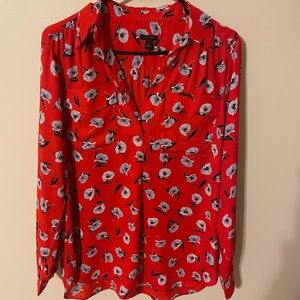 Poppies button down shirt